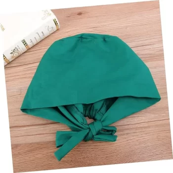 CLASSIC Surgical Green Cloth Head Cap - Image 6