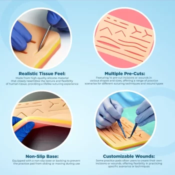 SURPHA Suture Practice Pad with 14 Pre-cuts - Image 5